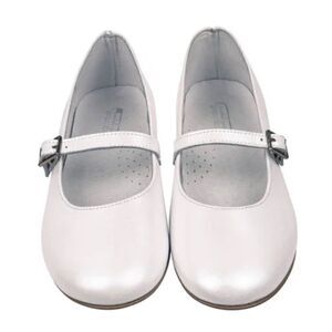 Isabel Garreton Girls Mary Jane leather Party Shoe sz 33 Pearl White